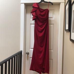 Garnet red formal dress